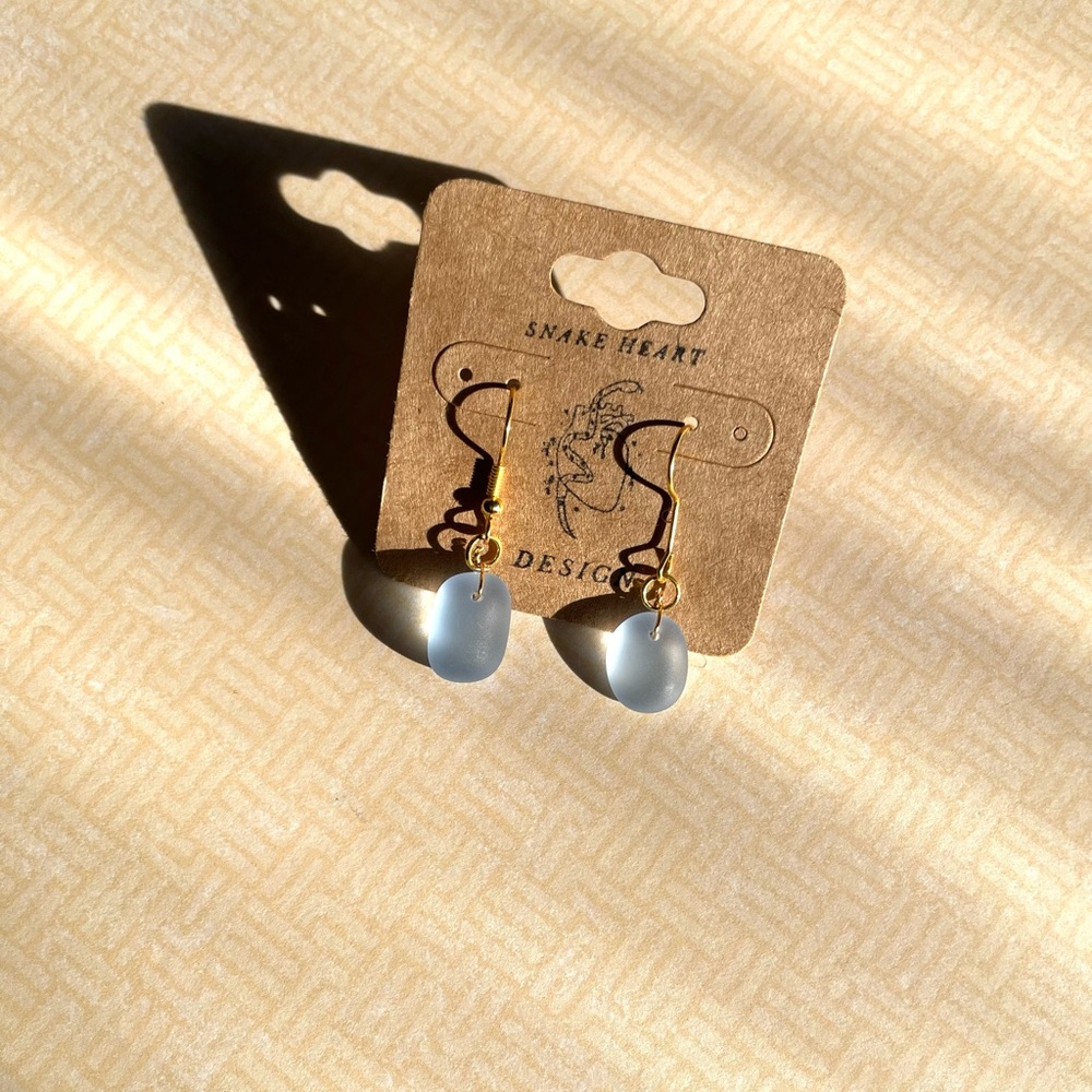 Sea Glass Inspired Dangle Earrings